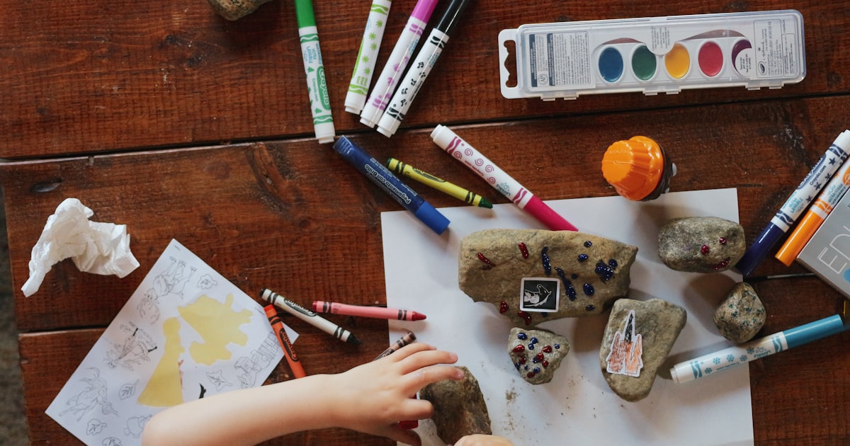 A home office setup designed to work around children's needs